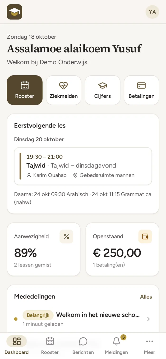 Leerlingvolgsysteem op mobiel