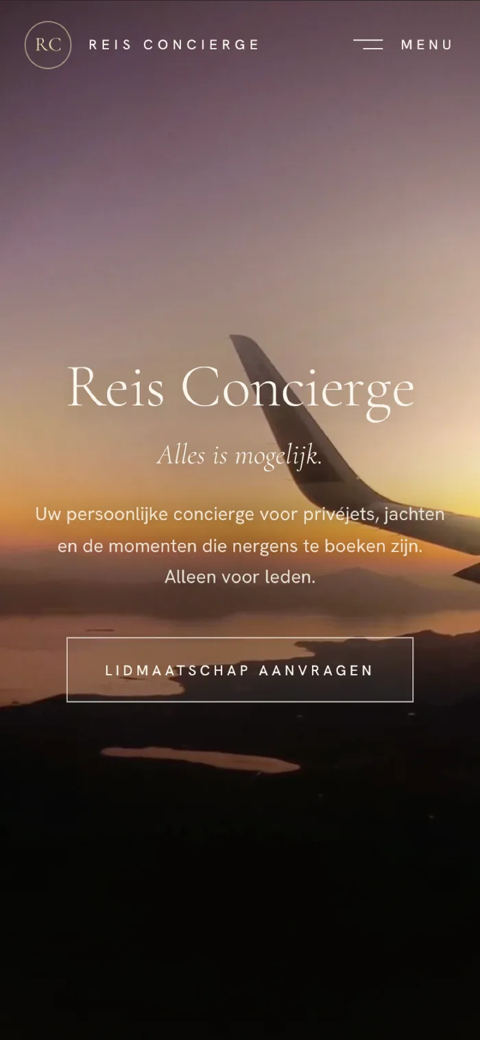 Reis Concierge op mobiel
