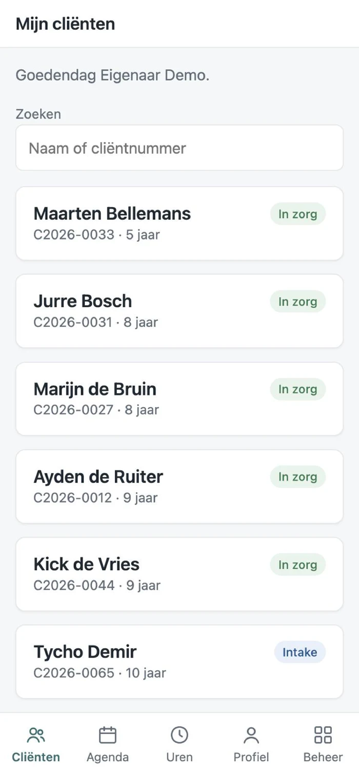 Zorgkompas op mobiel